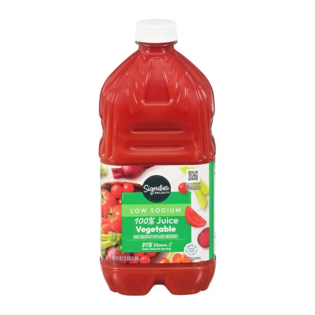 Signature Select Vegetable Juice Low Sodium, front of pack