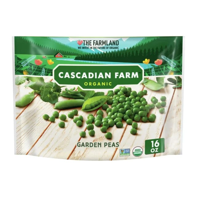 Cascadian Farm Organic Garden Peas, front of pack