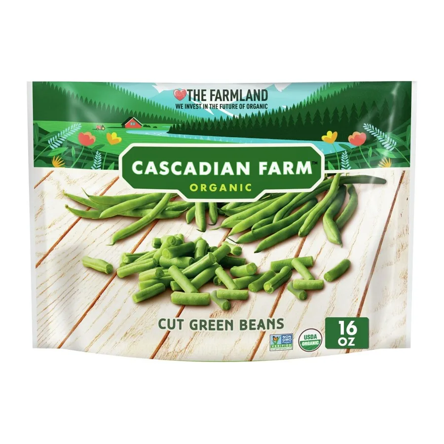 Cascadian Farm Organic Cut Green Beans, front of pack