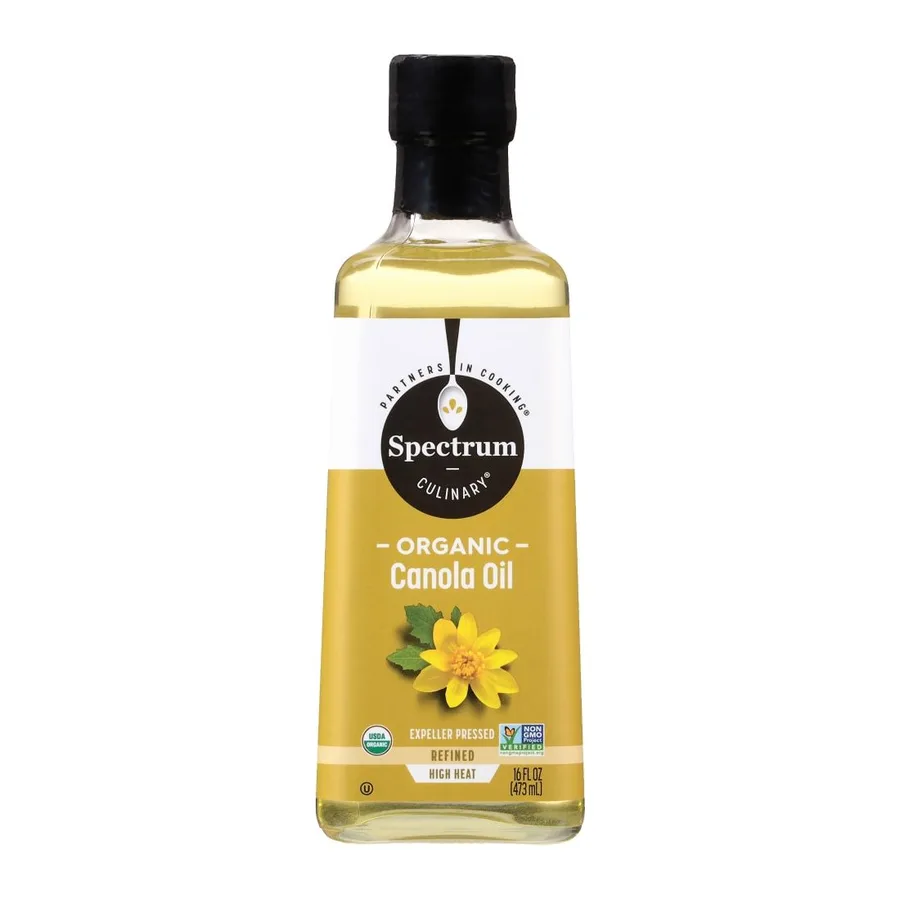 Spectrum Expeller Pressed Organic Canola Oil, front of pack