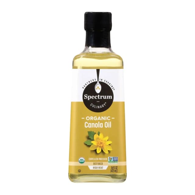 Spectrum Expeller Pressed Organic Canola Oil, front of pack