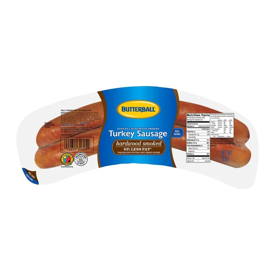 Butterball Turkey Sausage, front of pack