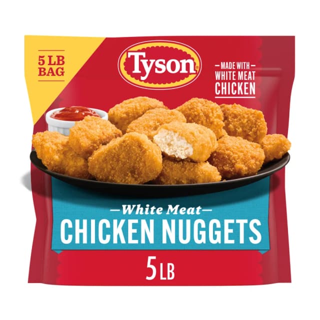 Tyson White meat chicken nuggets, front of pack