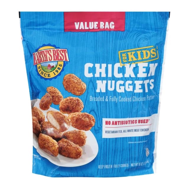 Earth's Best Chicken nuggets, front of pack