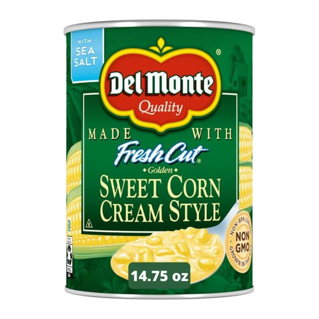 Del Monte Sweet corn cream style, front of pack