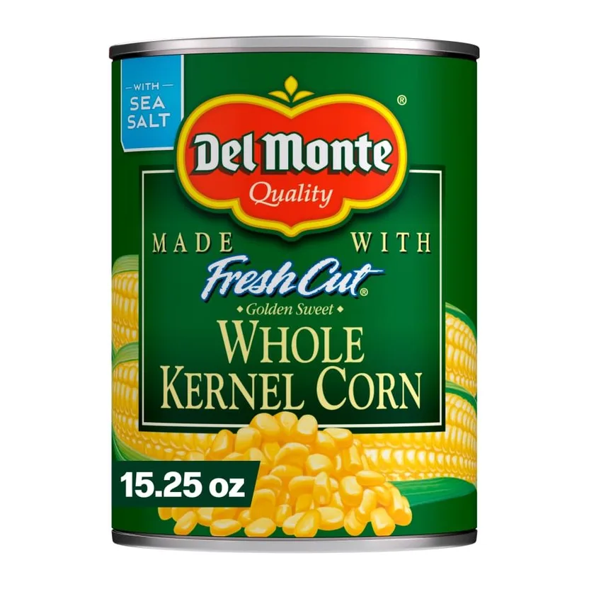 Del Monte Whole kernel corn, front of pack