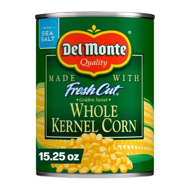 Del Monte Whole kernel corn, front of pack
