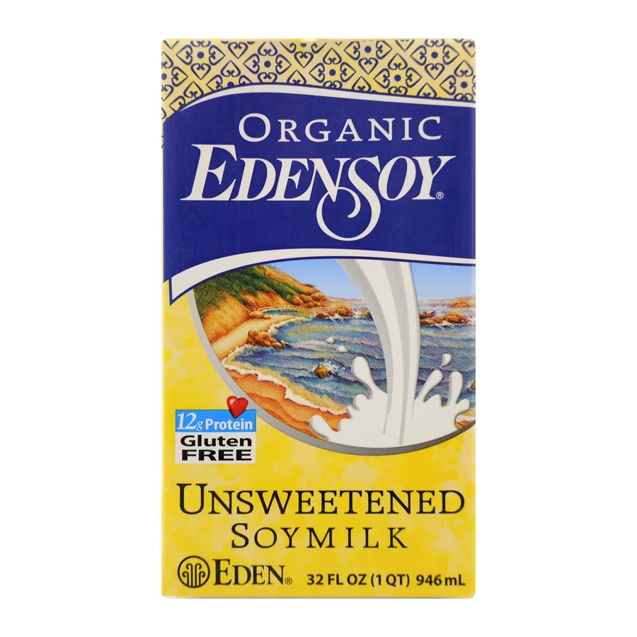 Edensoy Unsweetened Soymilk, Organic, front of pack