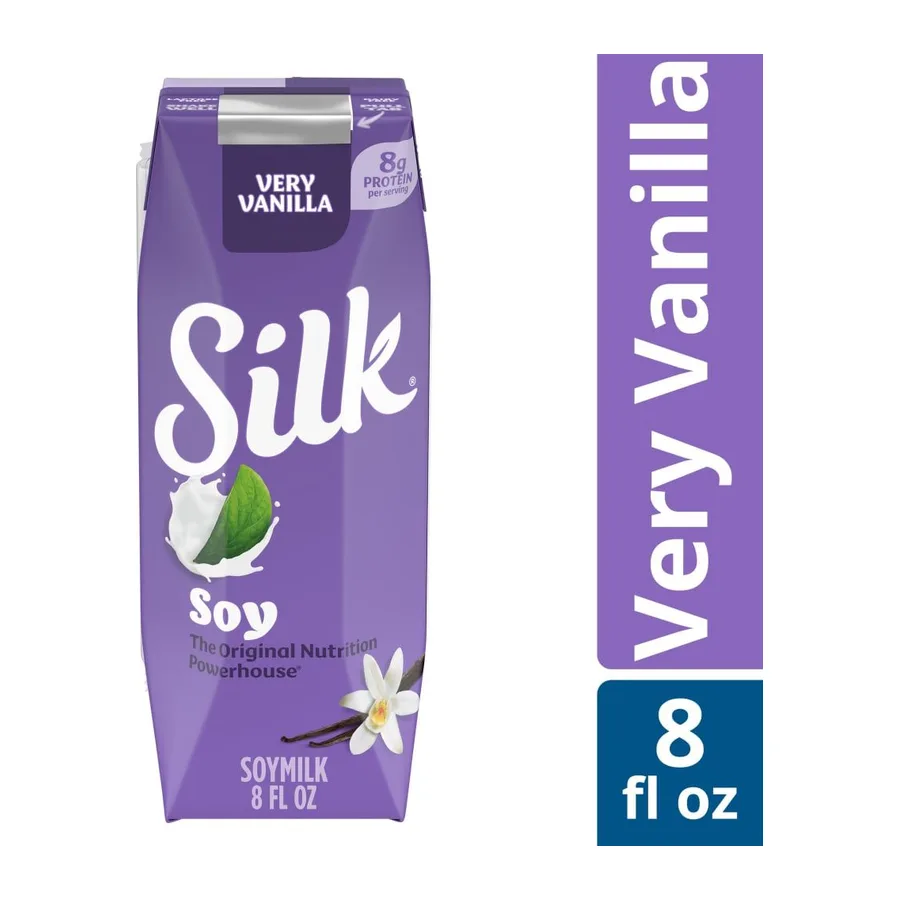 Silk Very Vanilla Soymilk, Single Serve, front of pack