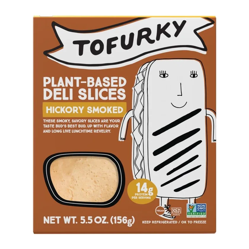 Tofurky Plant-Based Deli Slice Hickory Smoked, front of pack