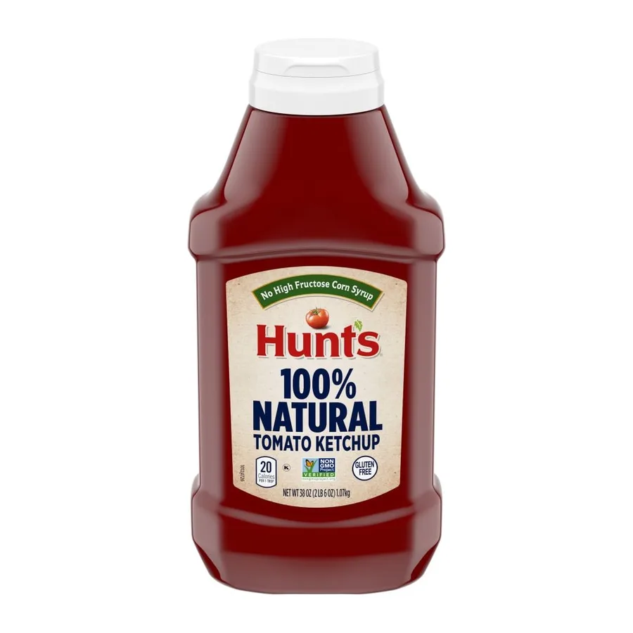 Hunt's 100% Natural Tomato Ketchup, front of pack