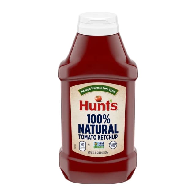 Hunt's 100% Natural Tomato Ketchup, front of pack