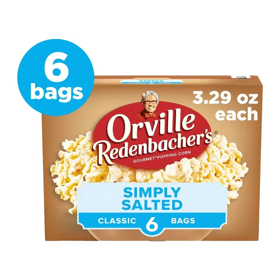 Orville Redenbacher's Naturals simply salted microwave popcorn, front of pack