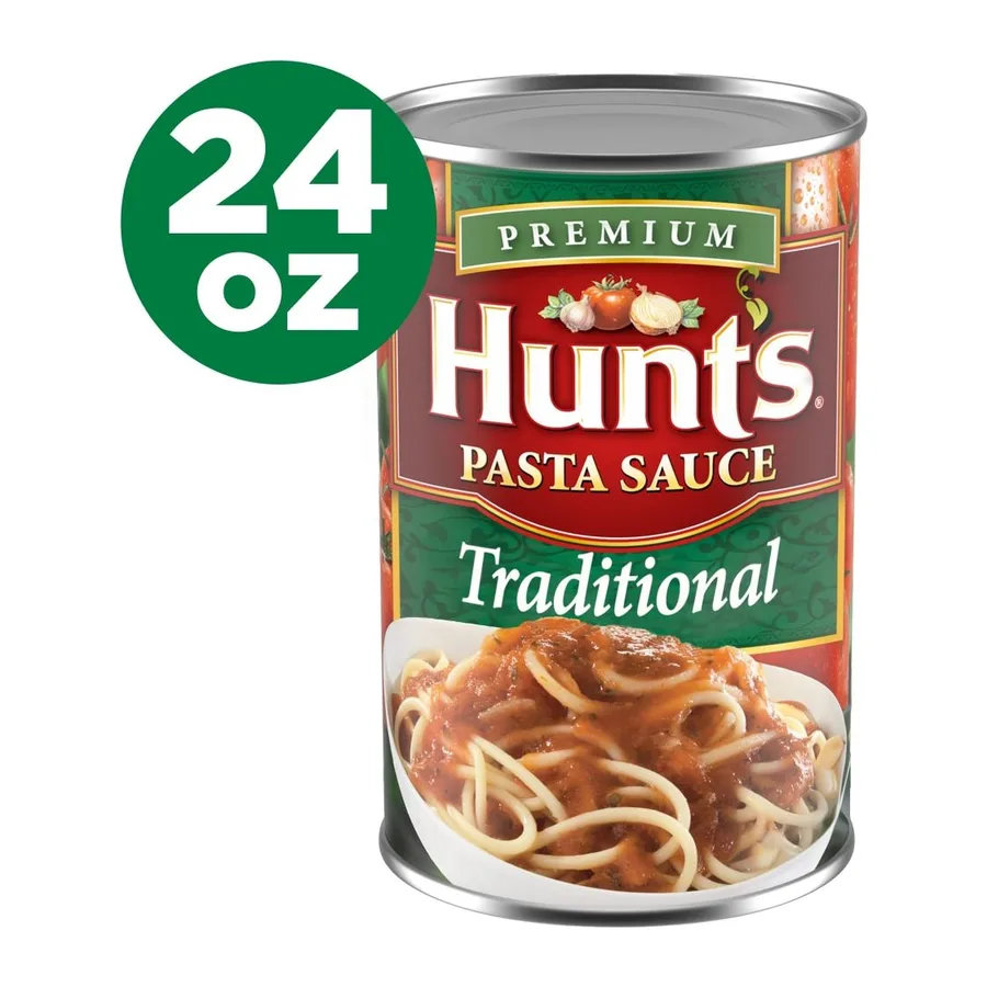 Hunt's Traditional Pasta Sauce, front of pack