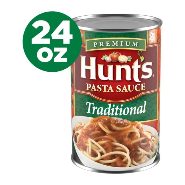 Hunt's Traditional Pasta Sauce, front of pack