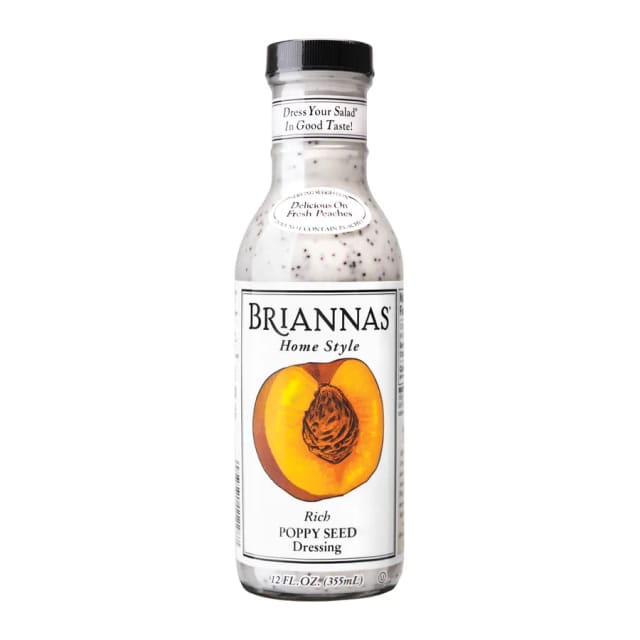 Briannas Home style dressings rich poppy seed, front of pack