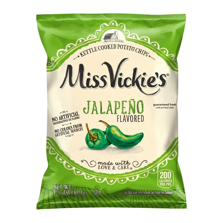 Ms. Vickie's Co. Kettle cooked potato chips - jalapeño, front of pack