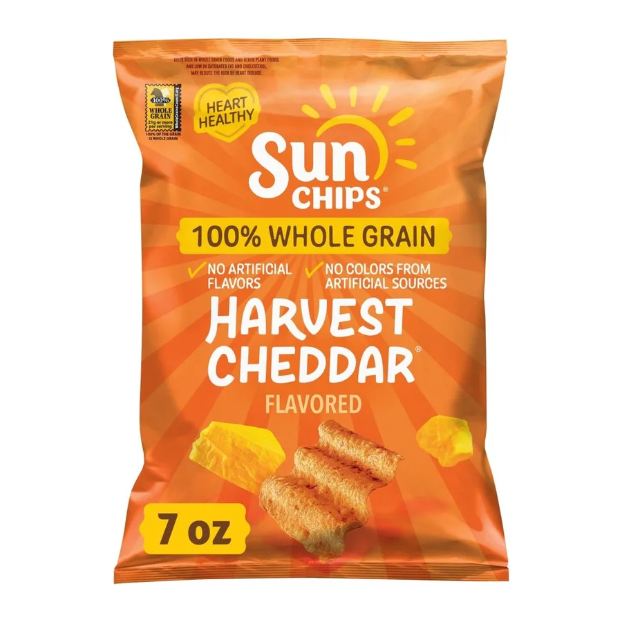 Sun Chips Harvest Cheddar, front of pack