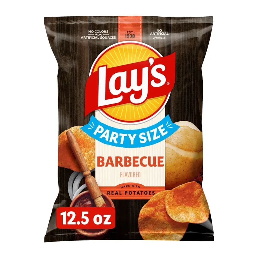 Lay's Lay € barbecue flavored potato chips, front of pack