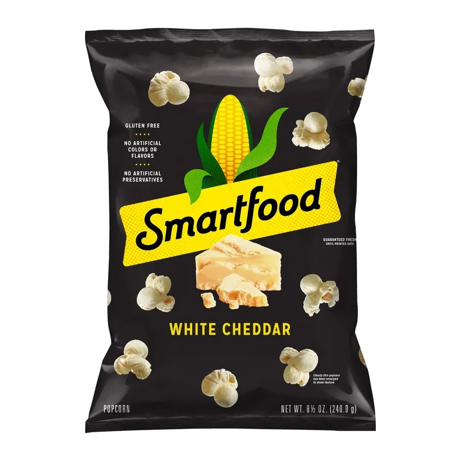 Smartfood Popcorn White Cheddar, front of pack