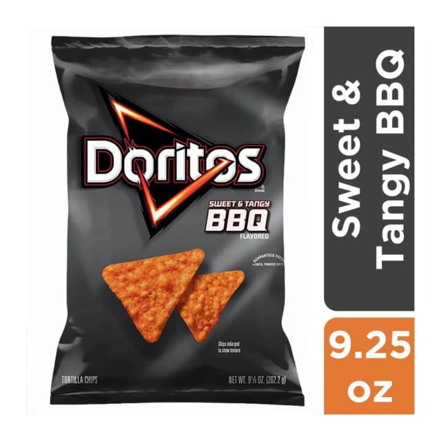 Doritos Sweet & Tangy BBQ flavored Doritos, front of pack