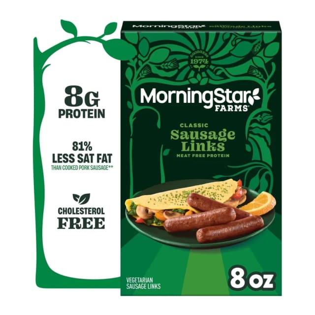 Morningstar Farms Veggie sausage links, front of pack