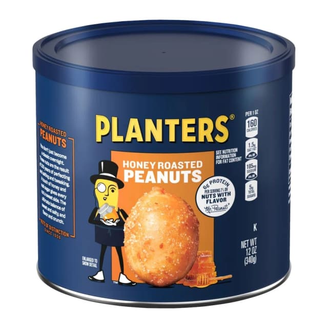 Planters Peanuts, Honey Roasted, front of pack