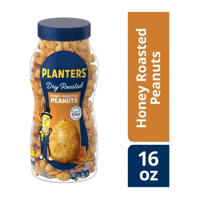 Planters Honey Roasted Peanuts, front of pack