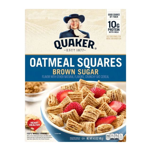 Quaker Oatmeal squares, front of pack