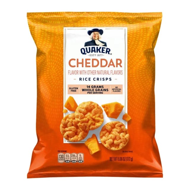 Quaker Cheese rice crisp, front of pack