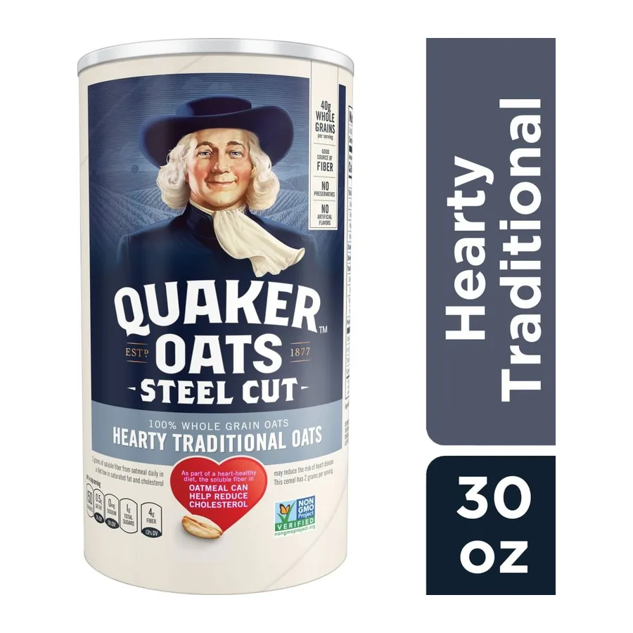 Quaker Steel Cut Oats, front of pack