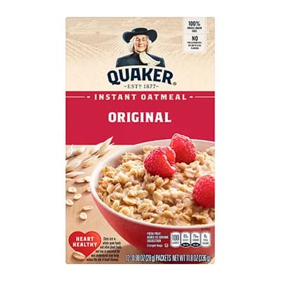 Quaker Instant Oatmeal, front of pack