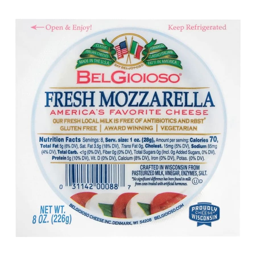 Belgioioso Fresh mozzarella, front of pack