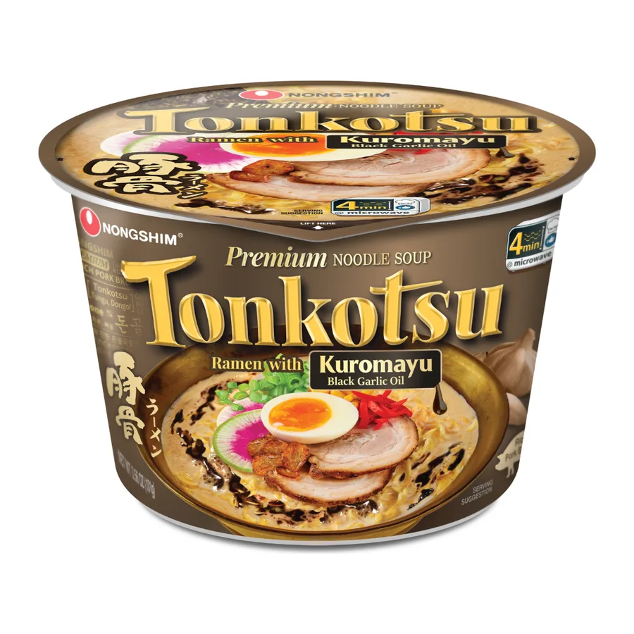 Nongshim Tonkotsu Ramen with Kuromau, front of pack