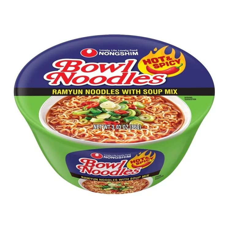 Nongshim Bowl noodle soup, front of pack