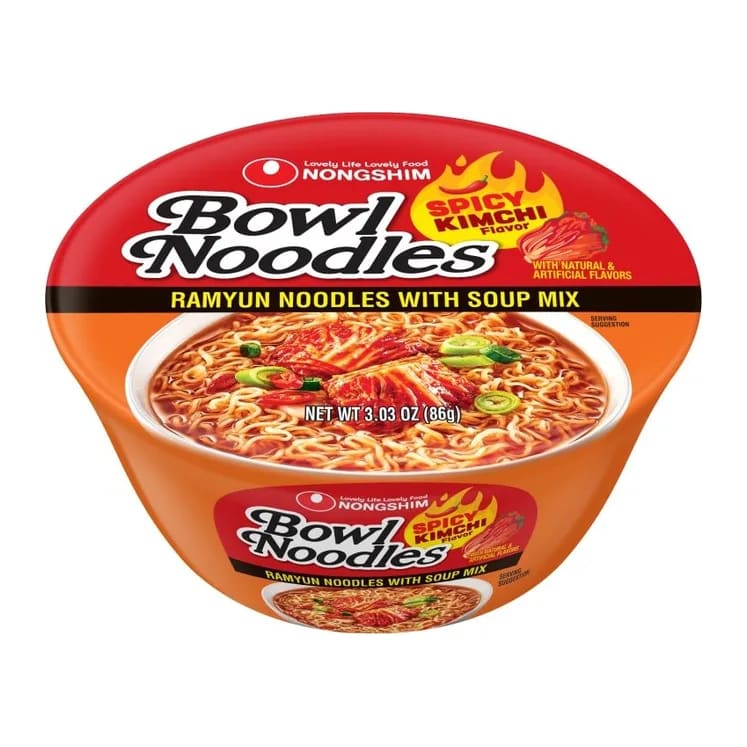 Nongshim Bowl noodle soup, front of pack