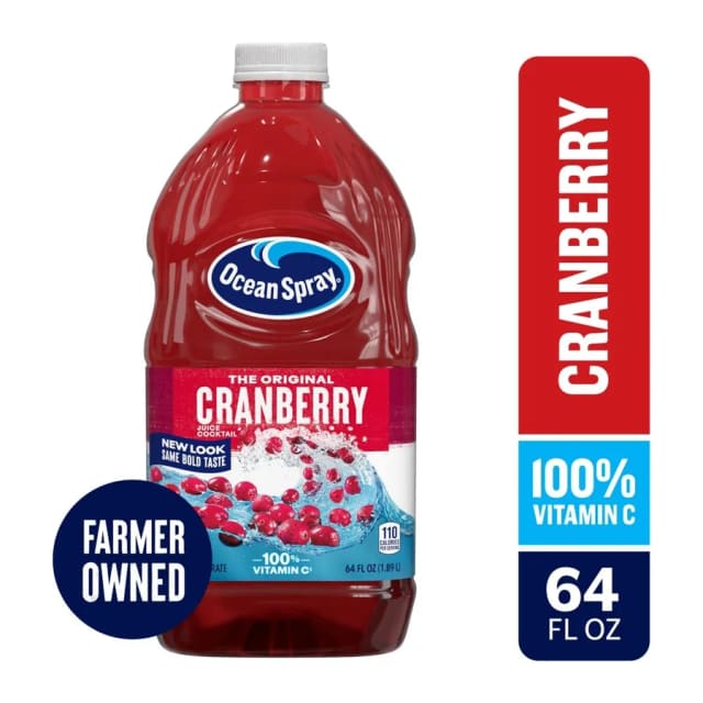 Ocean Spray Cranberry juice cocktail, front of pack