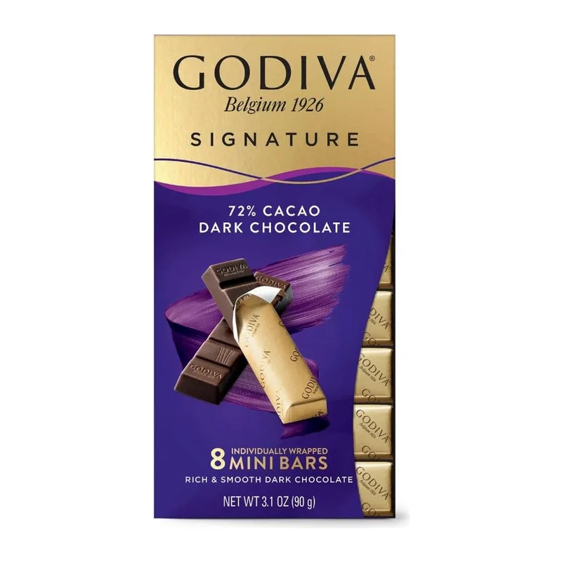 Godiva Signature 72% Cacao Dark Chocolate, front of pack