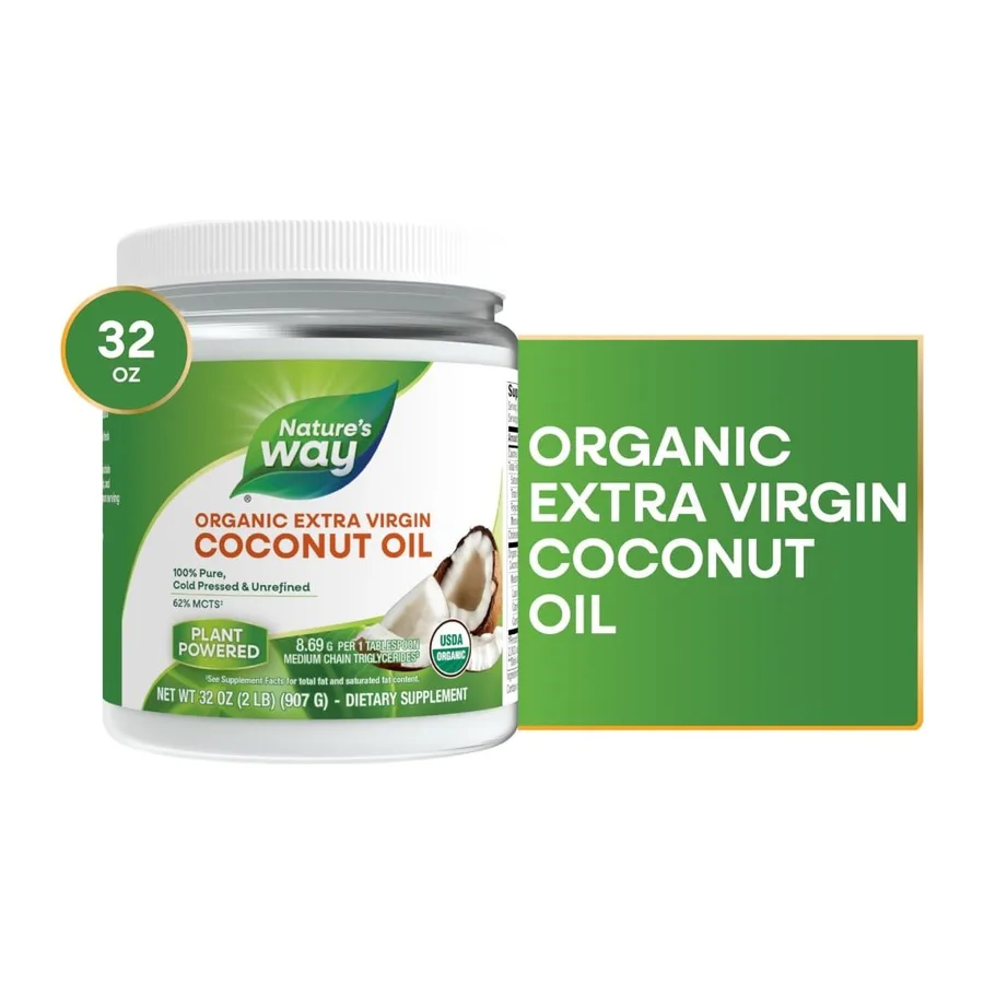 Nature's Way Organic Virgin Coconut Oil (Semi-Solid), front of pack
