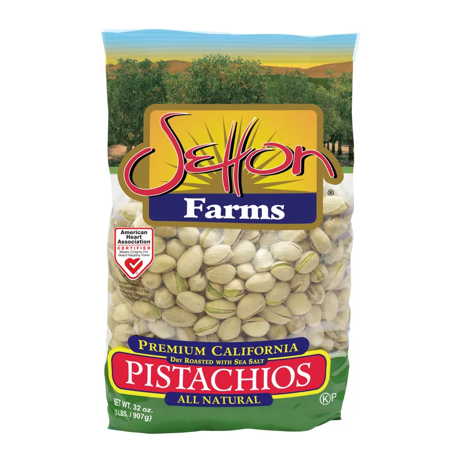 Setton Farms Premium California Pistachios, Dry Roasted with Sea Salt, front of pack