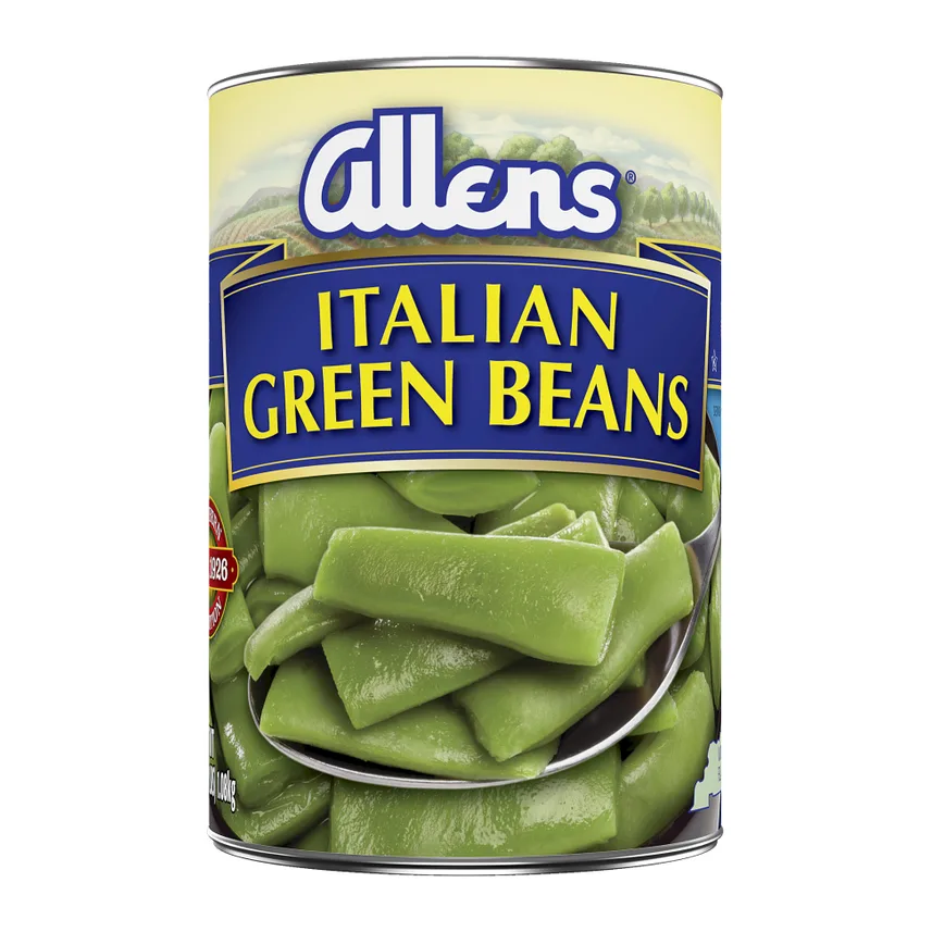 Allens Cut Italian Green Beans, front of pack