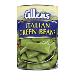 Allens Cut Italian Green Beans, front of pack
