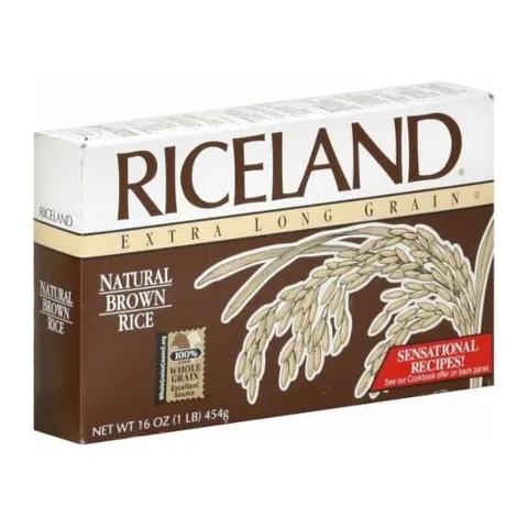 Riceland Long Grain Brown Rice, front of pack