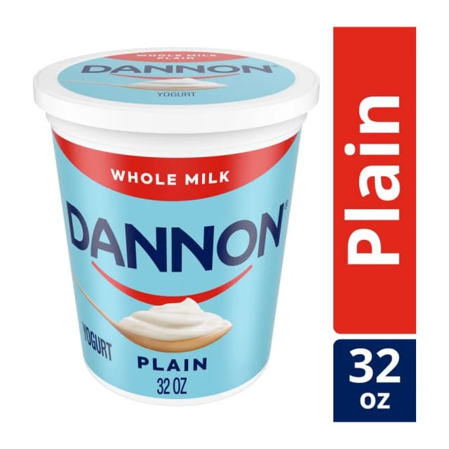 Danone Plain, Whole Milk Yogurt, front of pack