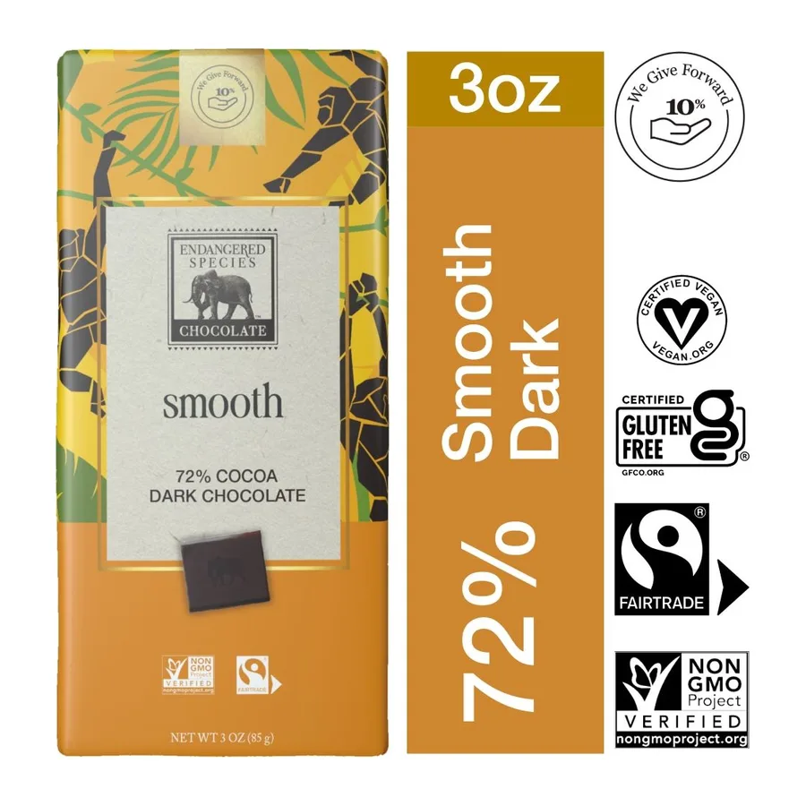 Endangered Species Chocolate Dark Chocolate (Chimpanzee), front of pack