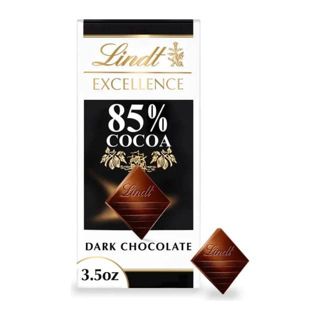 Lindt 85% Dark Chocolate, front of pack