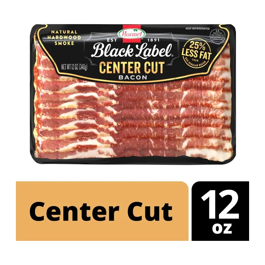 Hormel Black Label Center cut bacon, front of pack