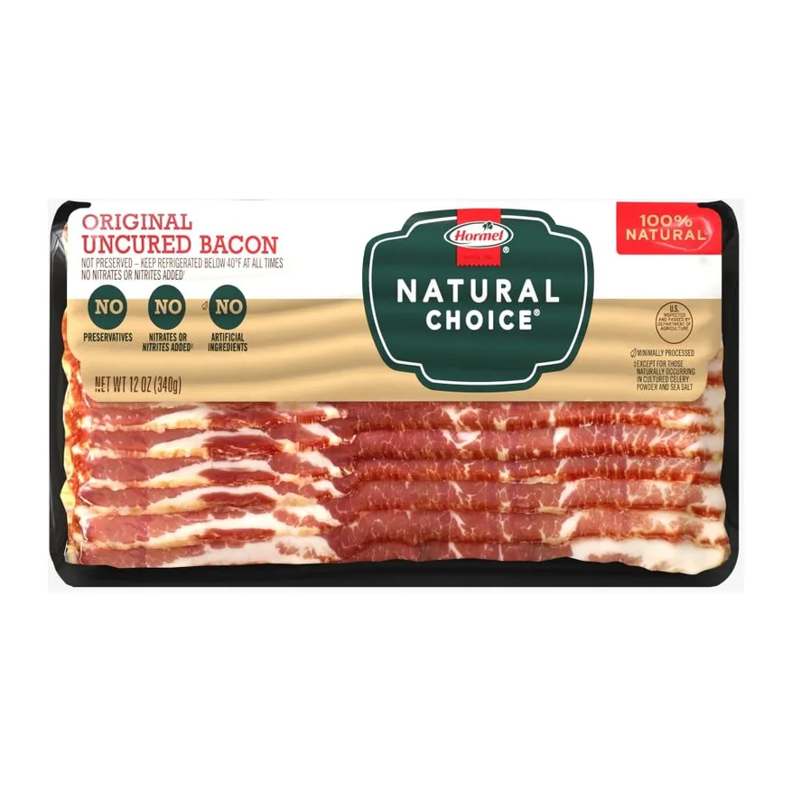 Hormel Original uncured bacon, front of pack