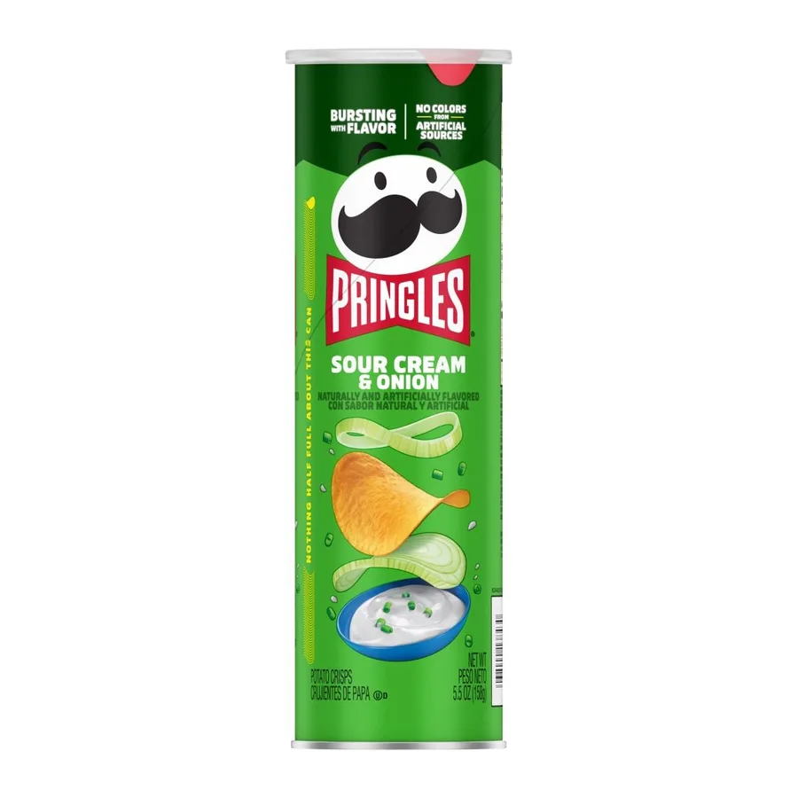 Pringles Sour Cream & Onion, front of pack