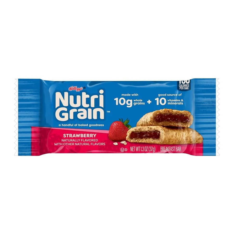 Kellogg's Nutri-Grain Cereal Bars Strawberry, front of pack